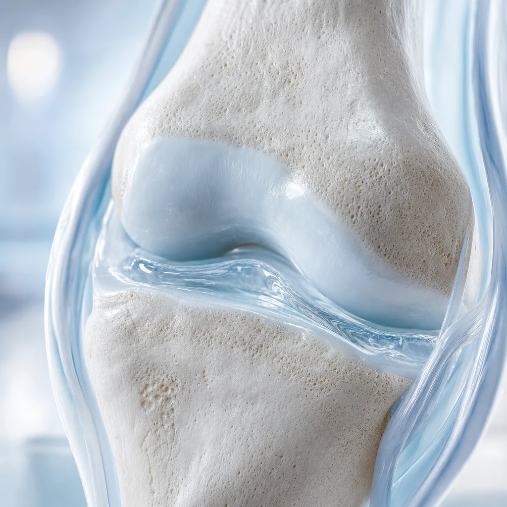 anatomical style illustration free image, close-up of joint cartilage texture in soft light